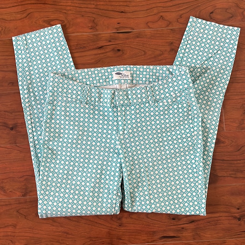 COPY - Old Navy Blue and White Diamond Trouser Dress Pants